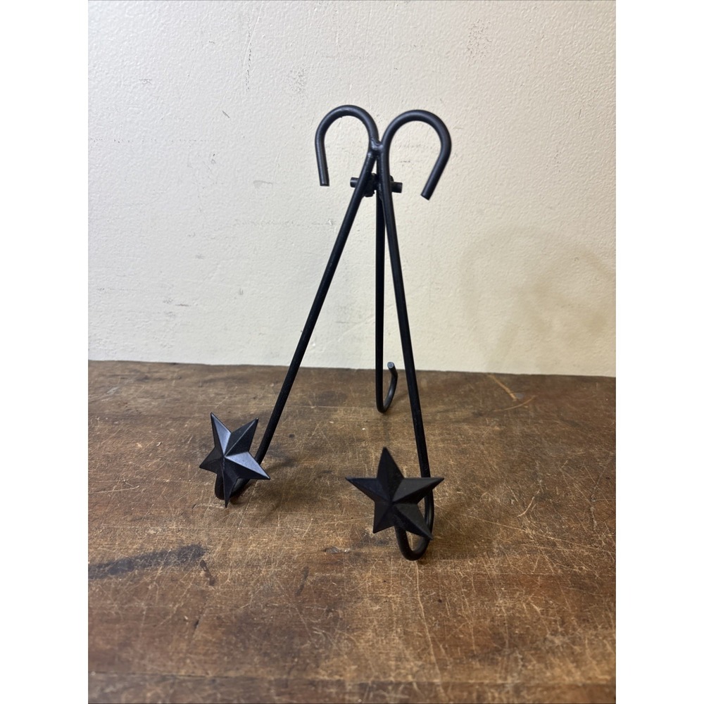 Star Wrought iron Easel Plate Stand Collapsible